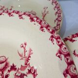 4 vintage hollow plates from gien model thistles 211256