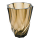 Faceted smoked glass vase, 1970