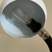 Lampe de bureau Eyeball blanche années 70