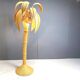 Vintage bamboo palm tree floor lamp, 1970s