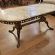 Coffee table in gilded bronze and marble