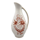 Pichet en porcelaine allemande peint à la main avec motif floral et bordure dorée