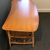 Boomerang Louis Sognot rattan desk