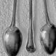 12 mocha spoons in silver metal christofle france