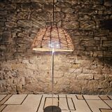 Vintage rope reading floor lamp 1970