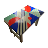 Table basse peinte