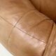 Two-seater leather pouf sofa by Raphaël Raffel for Honoré Paris