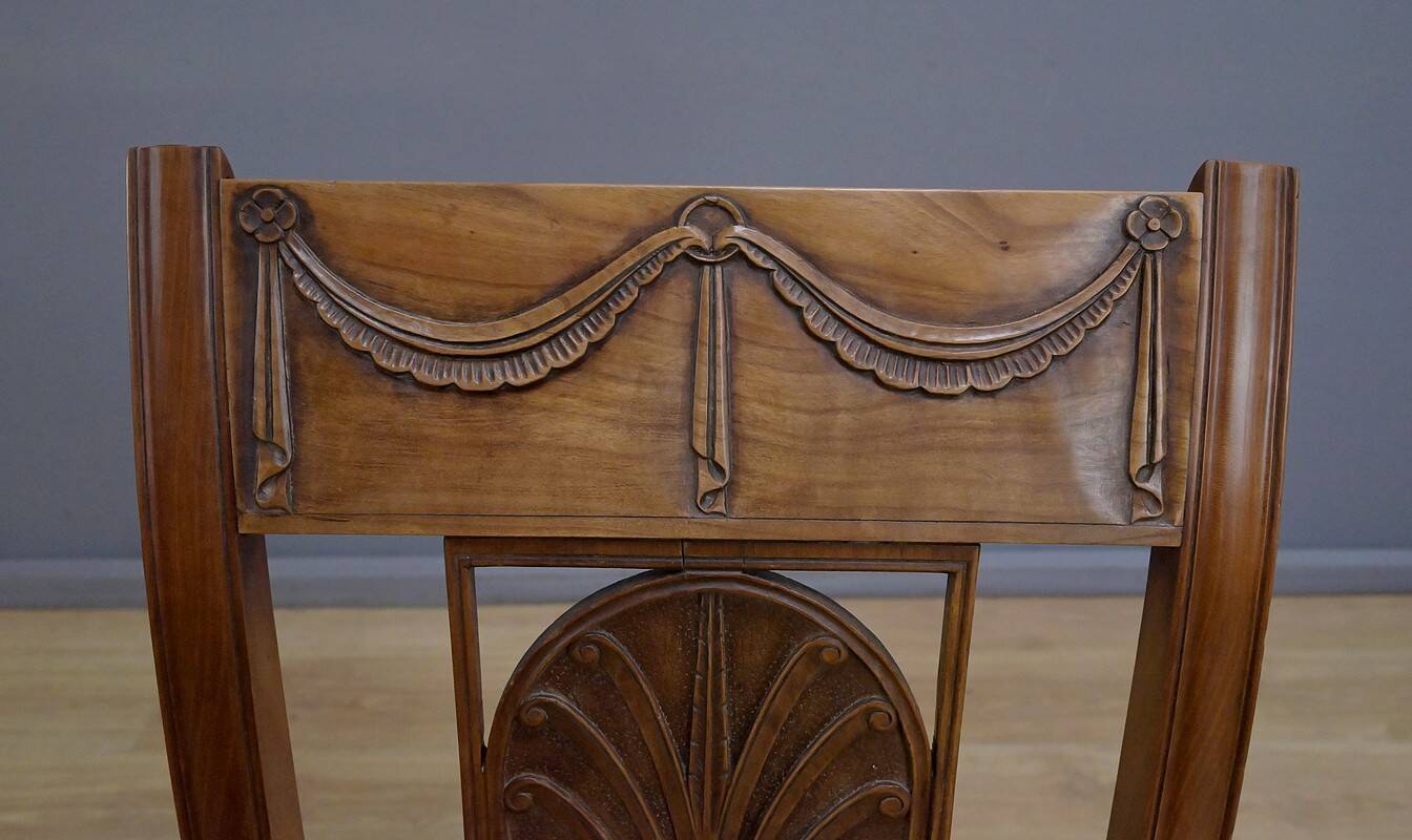 Set of 12 Provençal Chairs in Cherry Wood – Mid 20th Century