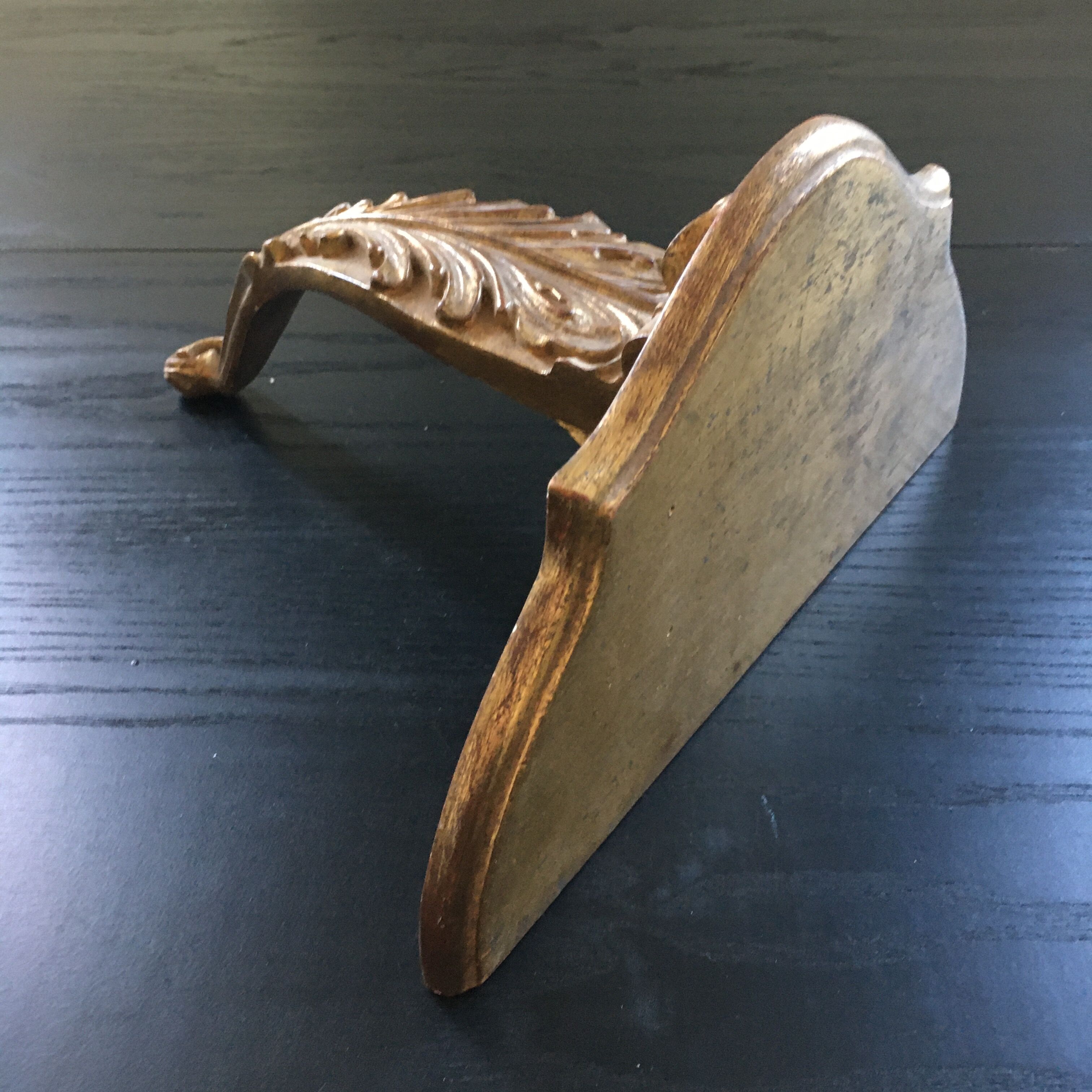 Gold patinated wall console