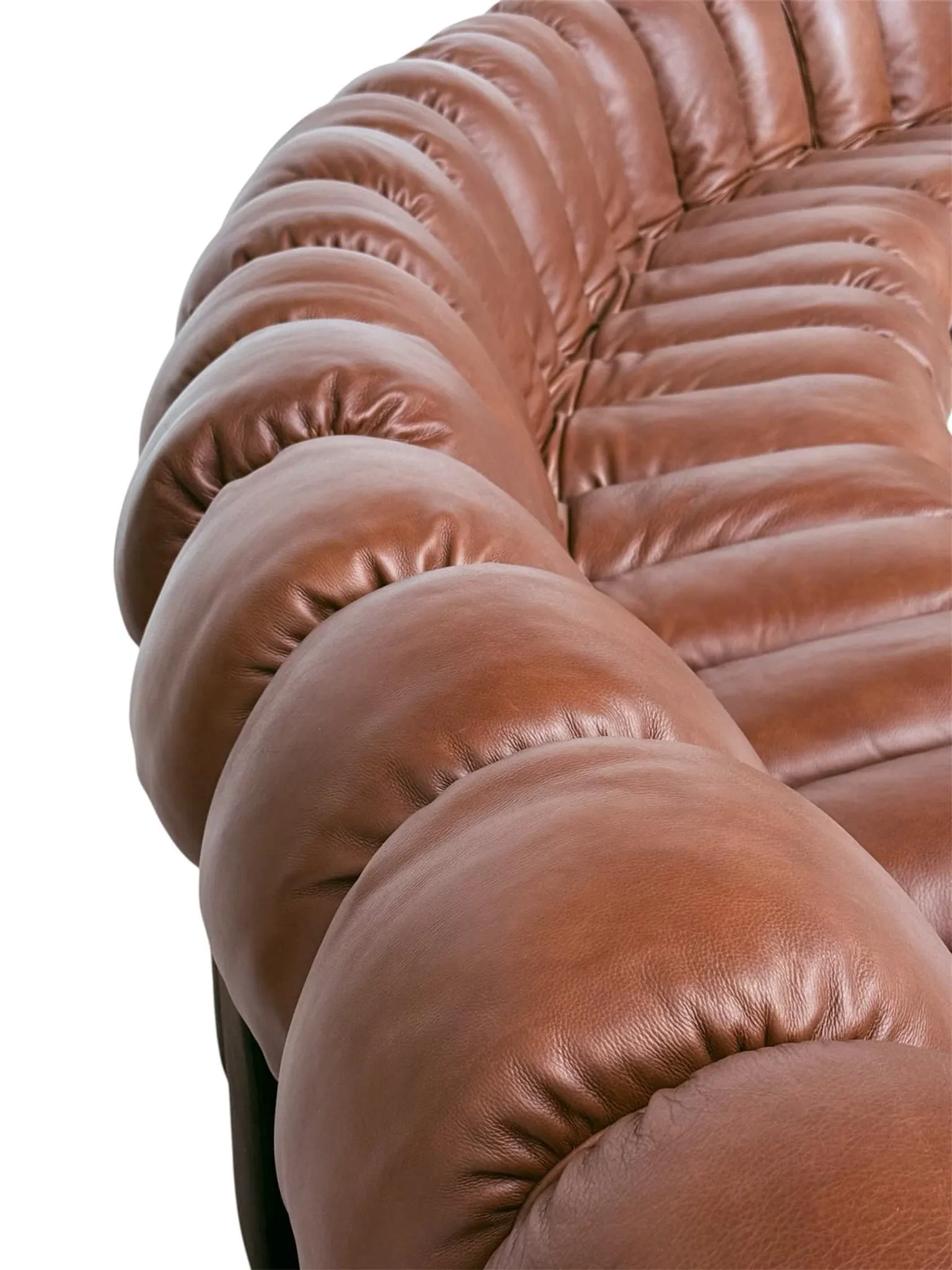 De Sede Ds600 Snake in cognac leather, 20 elements (in NEW CONDITION)!