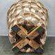 1930s Czechoslovak Art Deco Upholstered Round Tabouret Stool