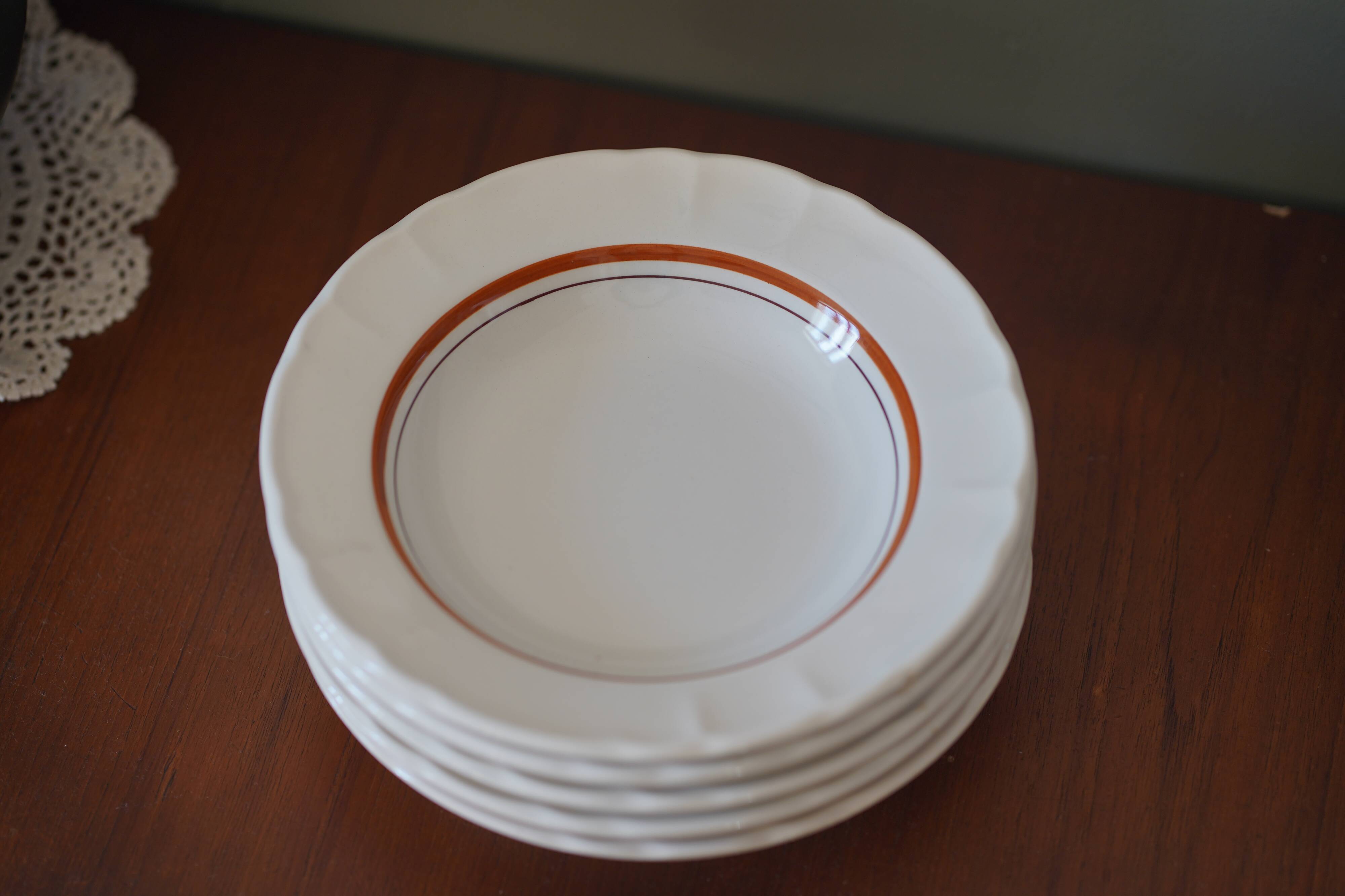 5 hollow plates ceramic