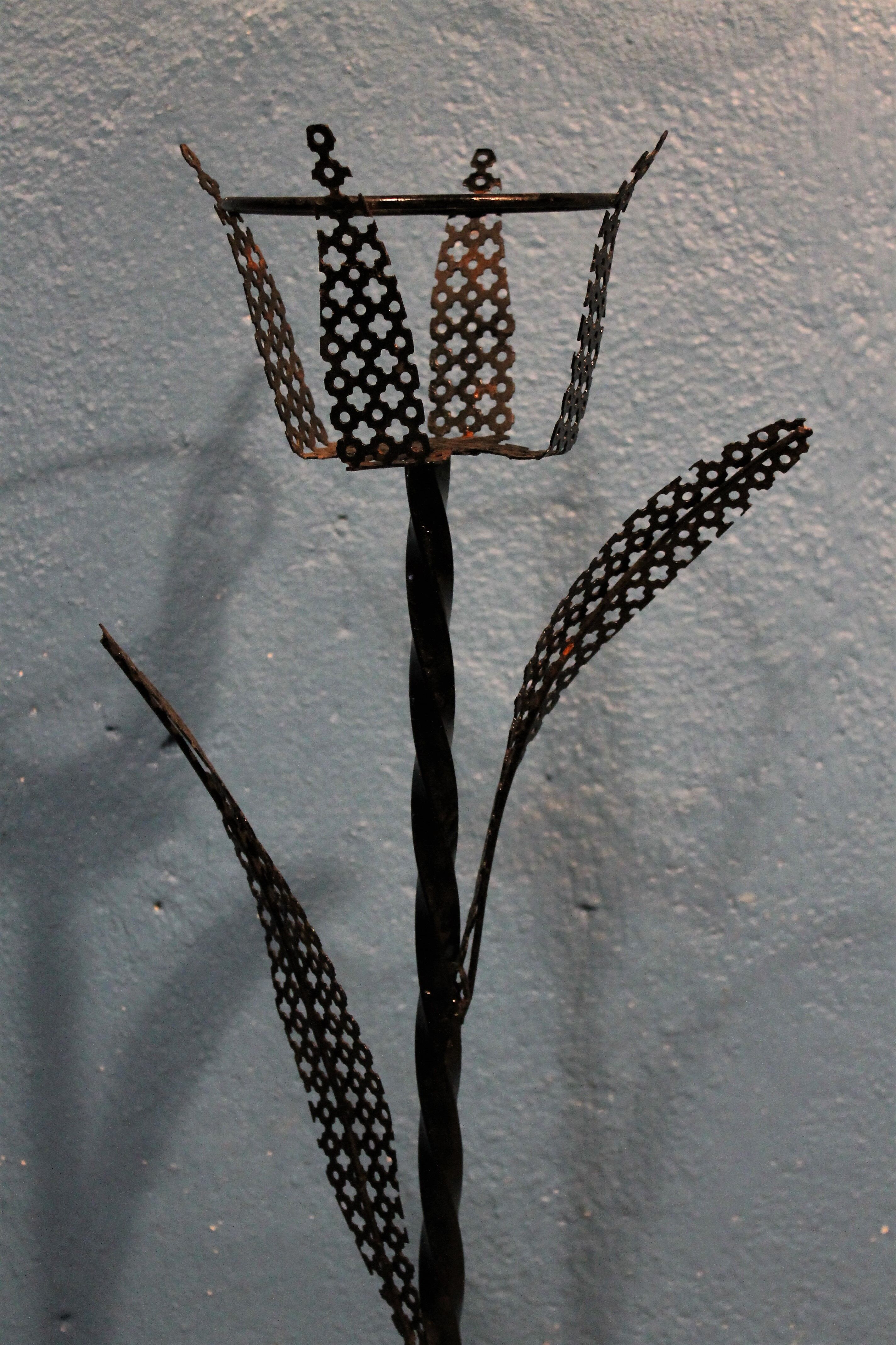 Plant holder "flower" perforated metal 1950