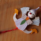 Articulated wooden puppet