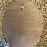 Old frame wall mirror oval gilded wood