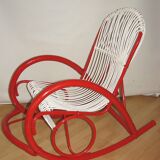 Rattan rocking chair Rohe Noordwolde , 1970s