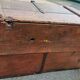 Coffre de mariage ancien en bois peint XIXème