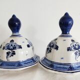 Pair of flowery Delft vases