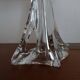 Daum France 1960 crystal lamp signed and labeled - 46 cm