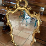 Large golden baroque style wall mirror
