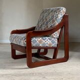 Armchair sleigh vintage 70s