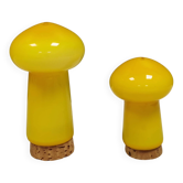 Two Holmegaard ‘Palet’ salt and pepper shakers. Michael Bang, yellow 1960s