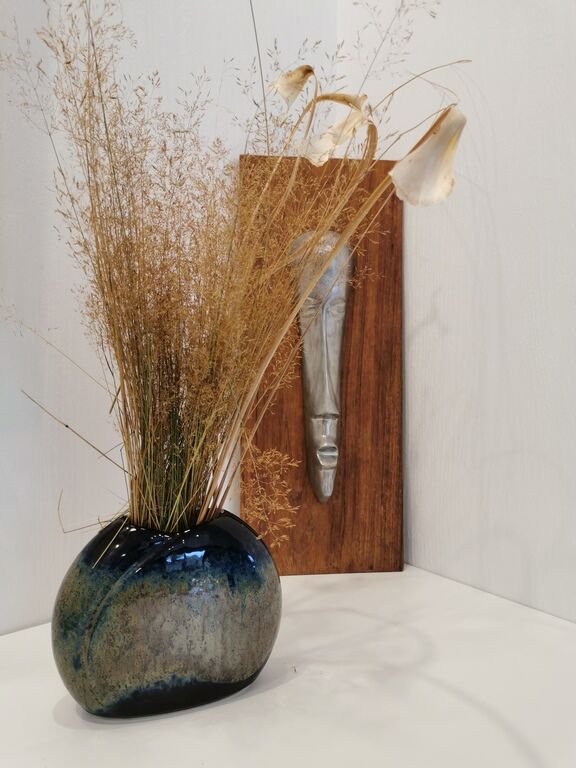 Vase West Germany BAY, 70s glazed ceramic