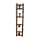 Wooden coat rack with swivel hooks