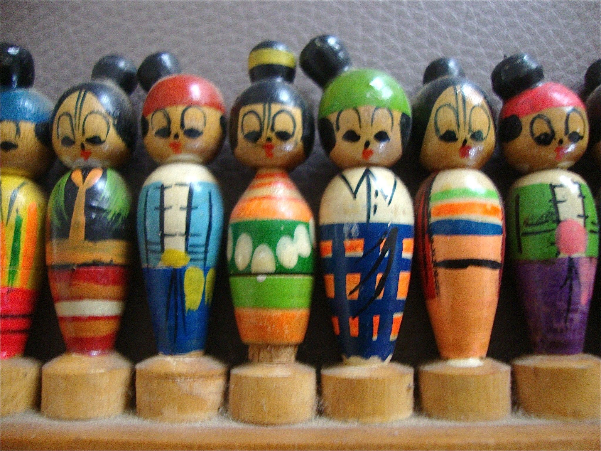 Wooden ruler Burmese tribes 40s