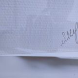 Coffee table glass smoked metal gilded Italian design 80s stamped