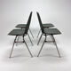 Ensemble de 4 chaises vintage Fantasia France années 1960