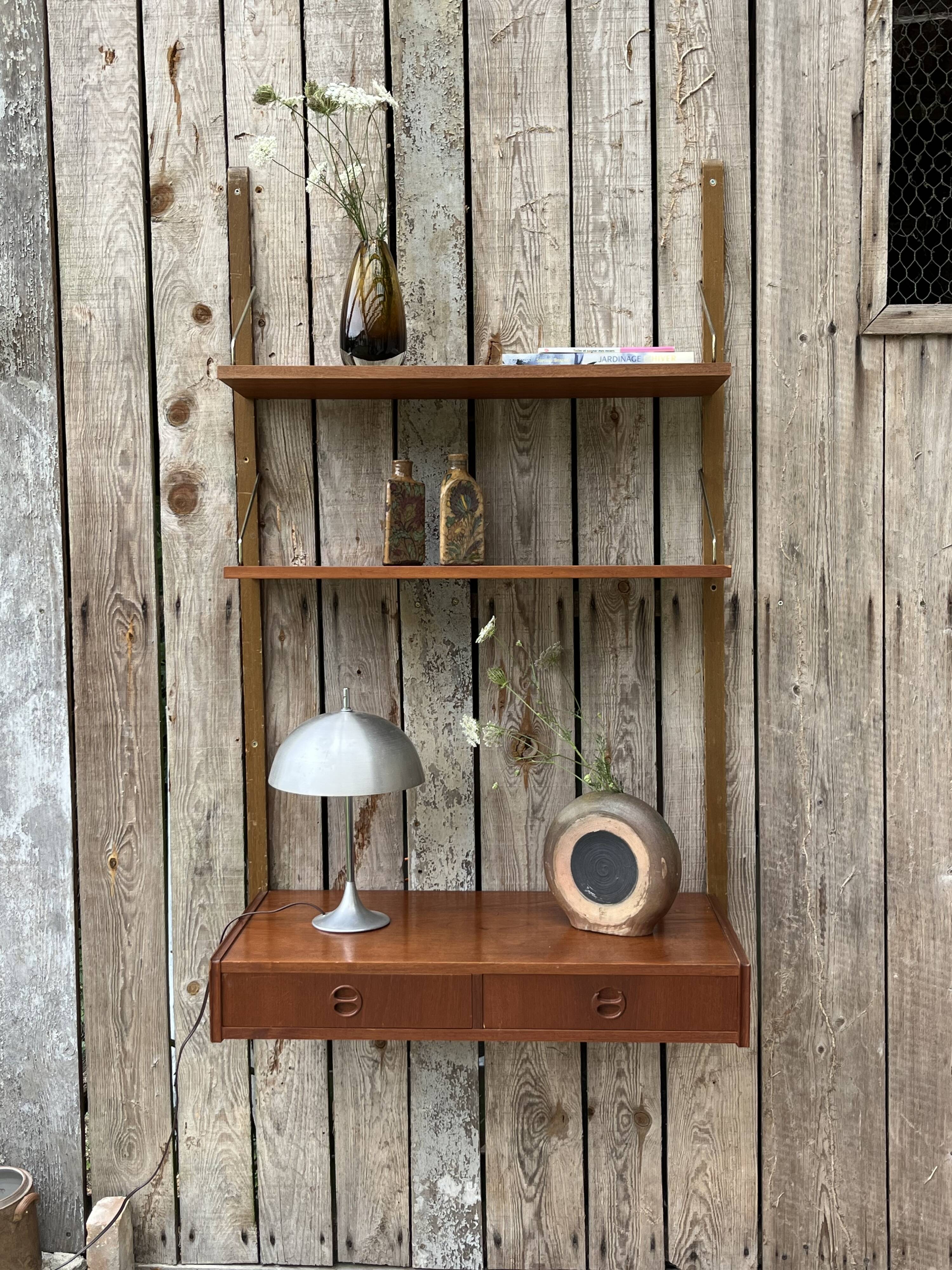 Teak wall desk, 1960