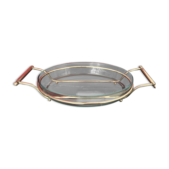 Pyrex plate and silver metal support