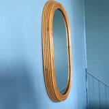 Pair of bamboo mirrors 34x56cm