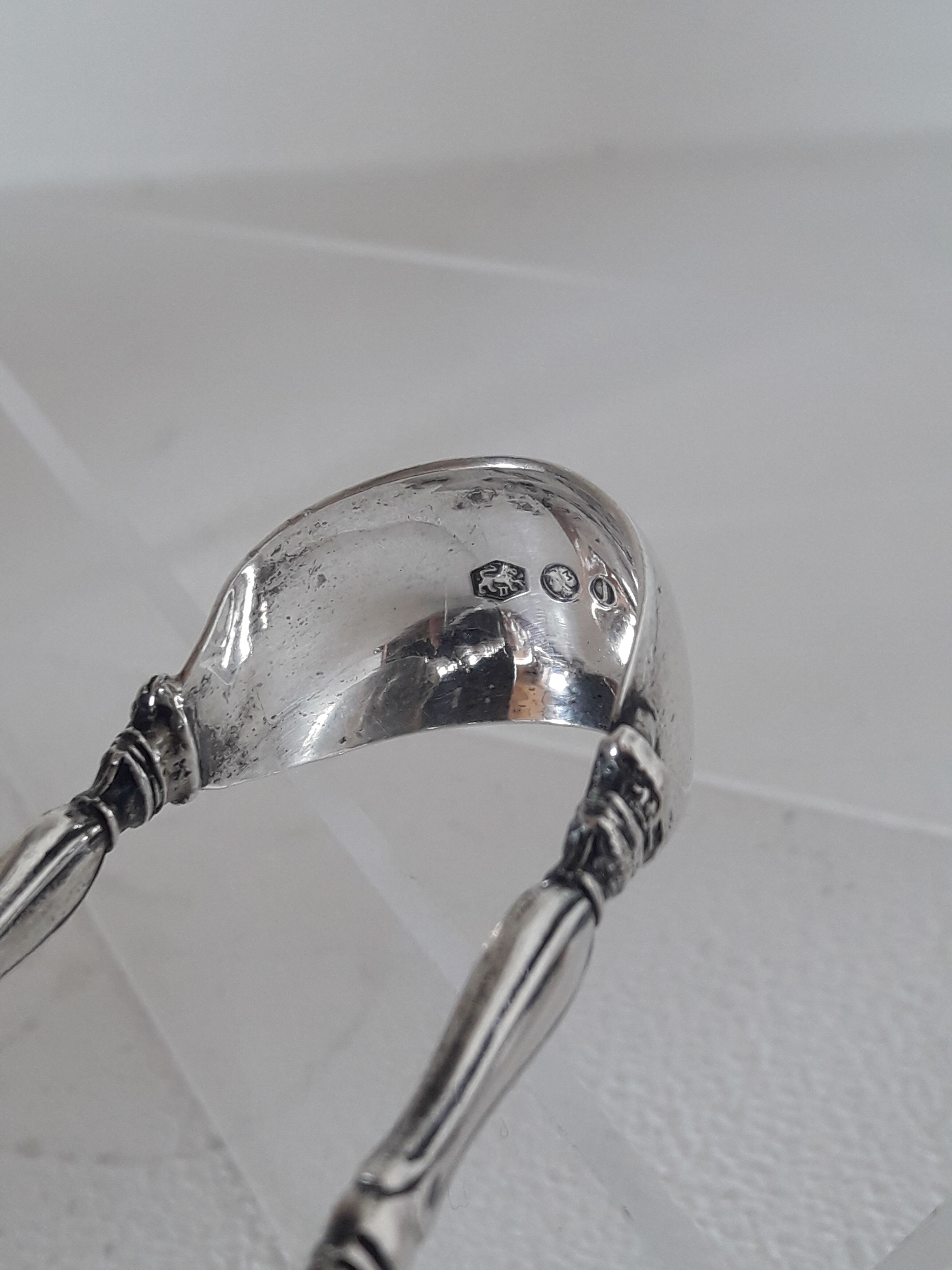 Solid silver sugar clamp Netherlands