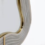 Ondae – Sculptural Mirror in Brass and Murano Glass