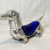 Dachshund in metal and resin. 13*7 cm. Very good condition