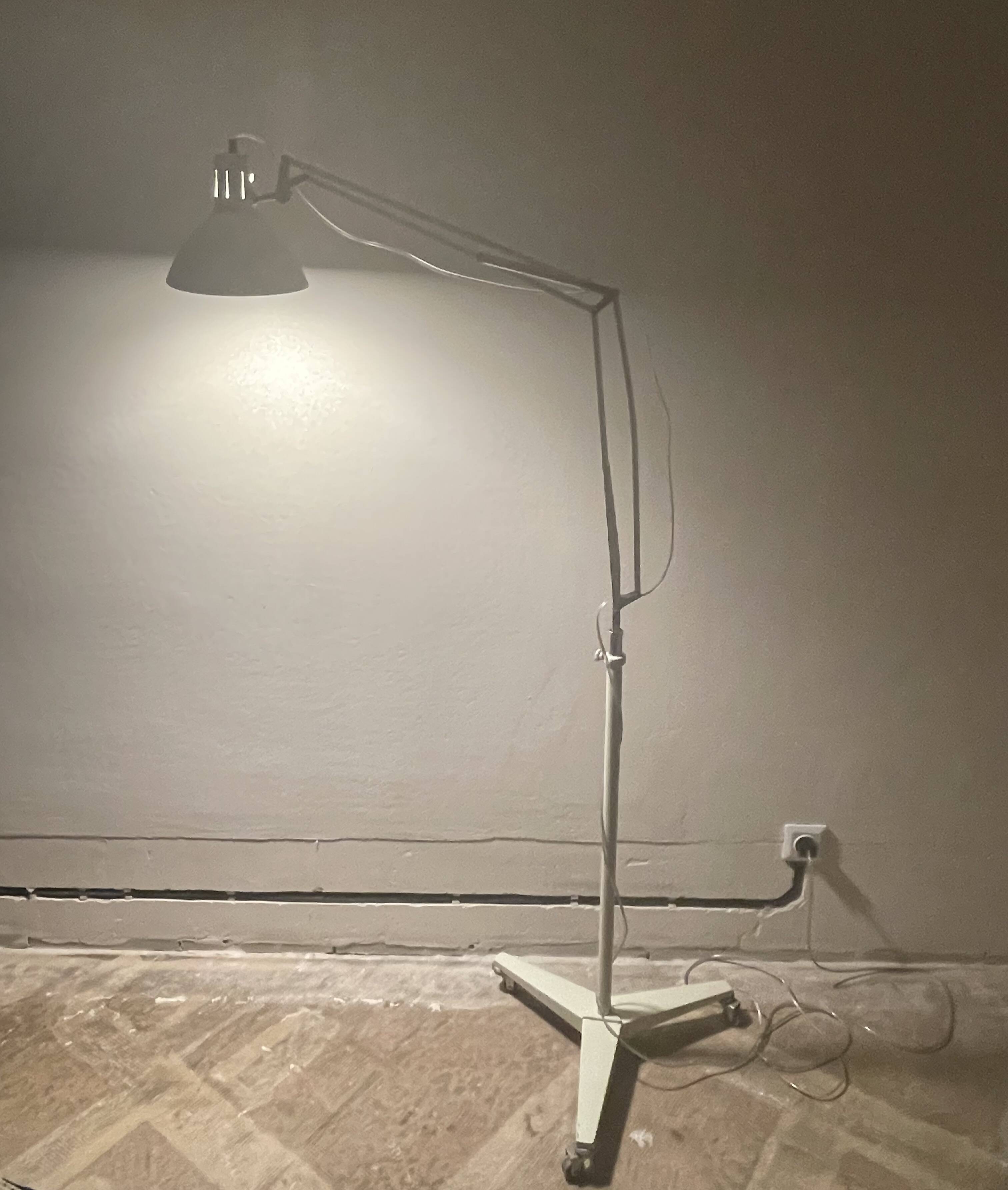 Adjustable and rollable standing light by H. Busquet for Hala Zeist