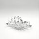 Ouraline Coupe Blown Glass Bohemia Shell Sculpture 1950