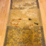 Large 19th century wall tapestry in hand-woven wool and cotton