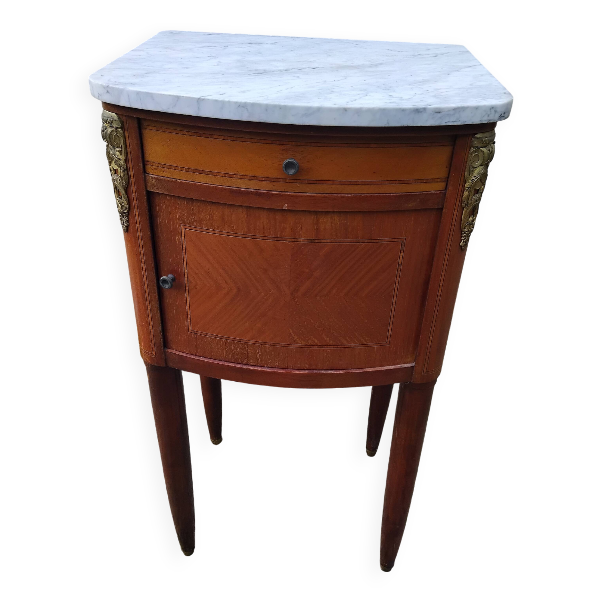 Antique vintage Louis XVI bedside table