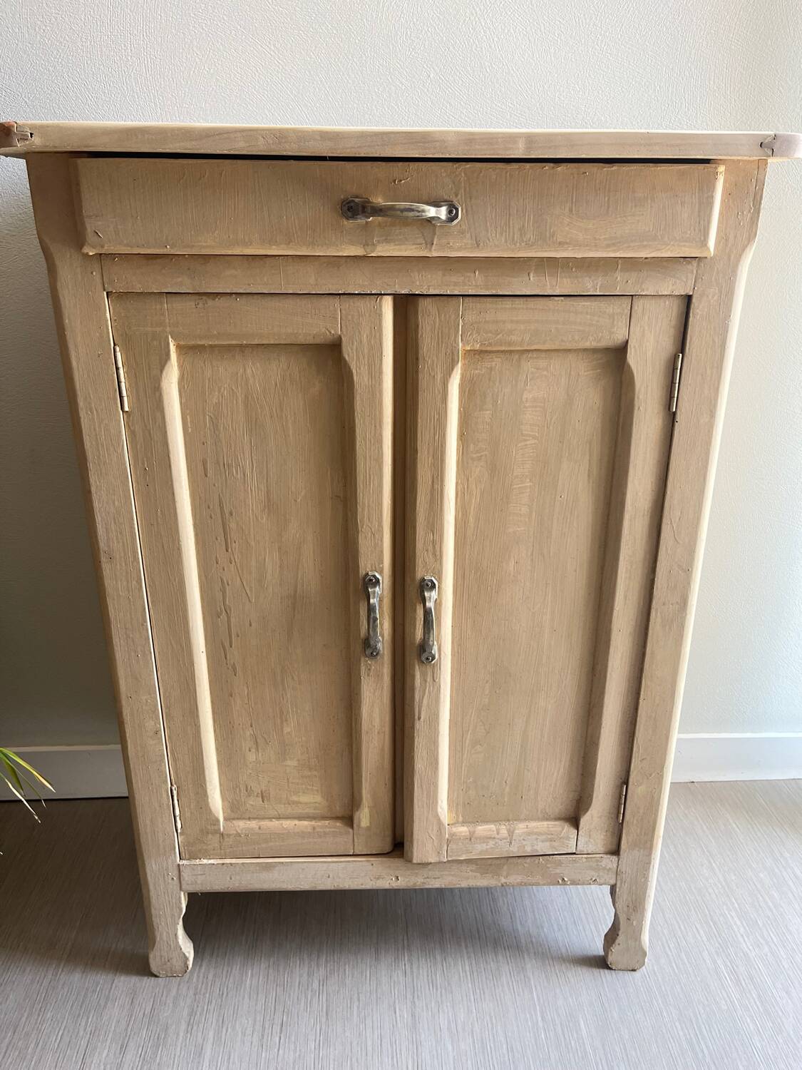 Antique Parisian buffet/jam cupboard in patinated wood