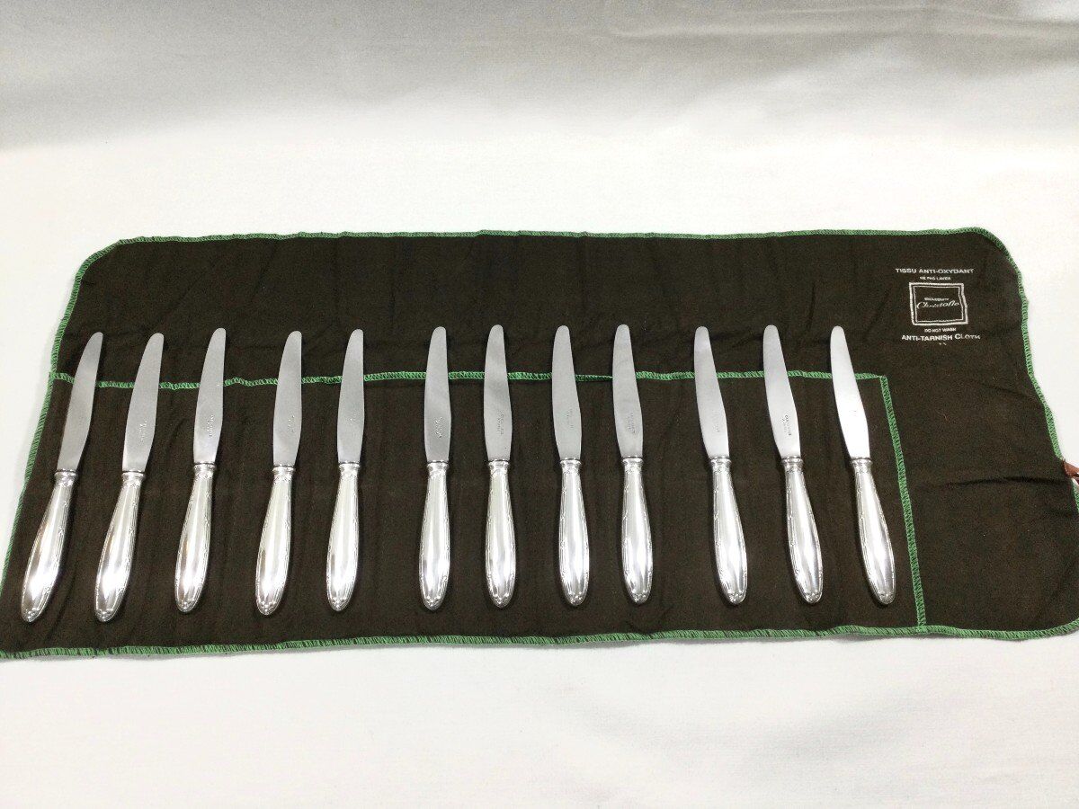 Christofle - Cross ribbon entremet knives