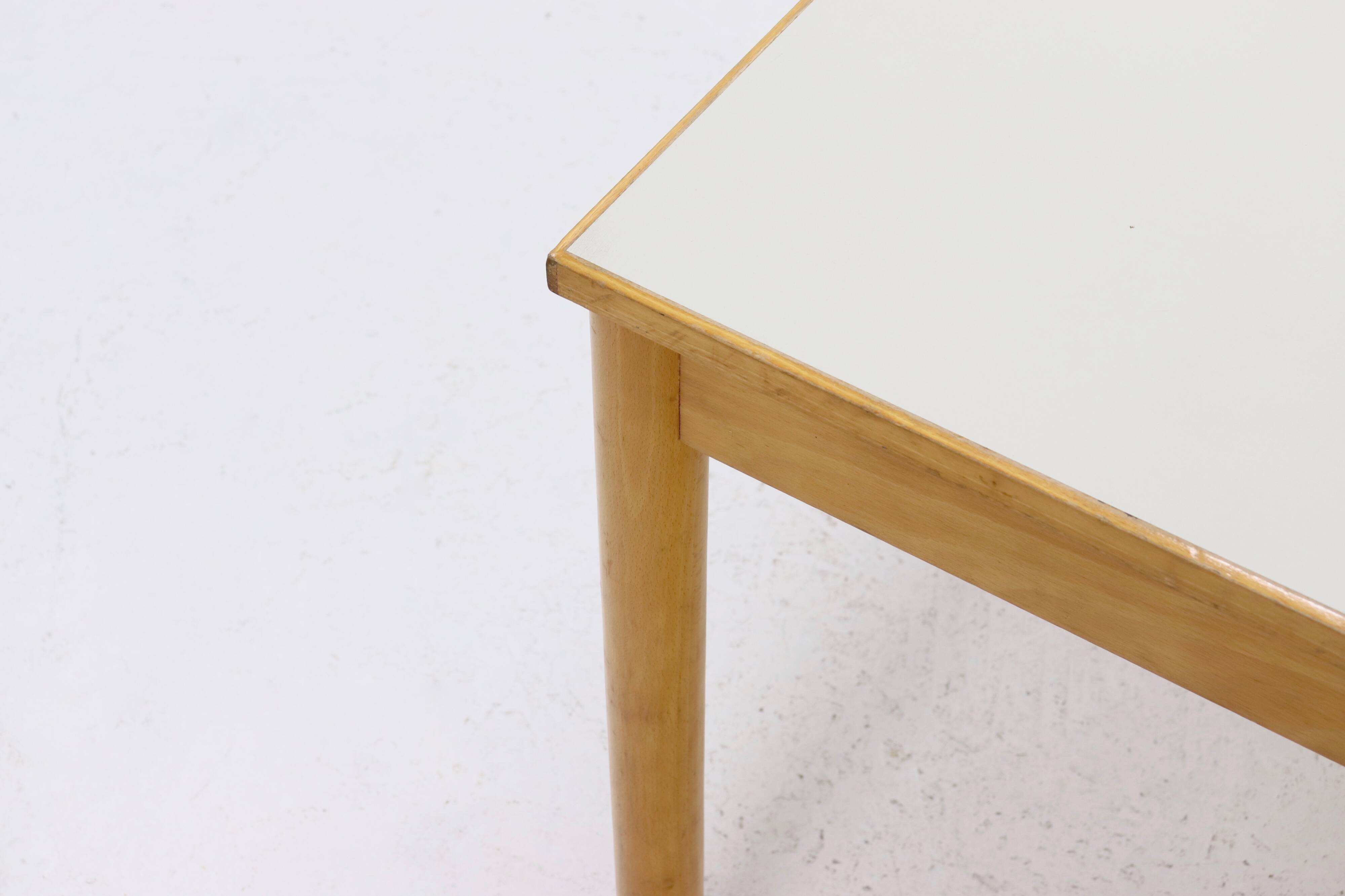 Vintage birch and linoleum dining table 1960