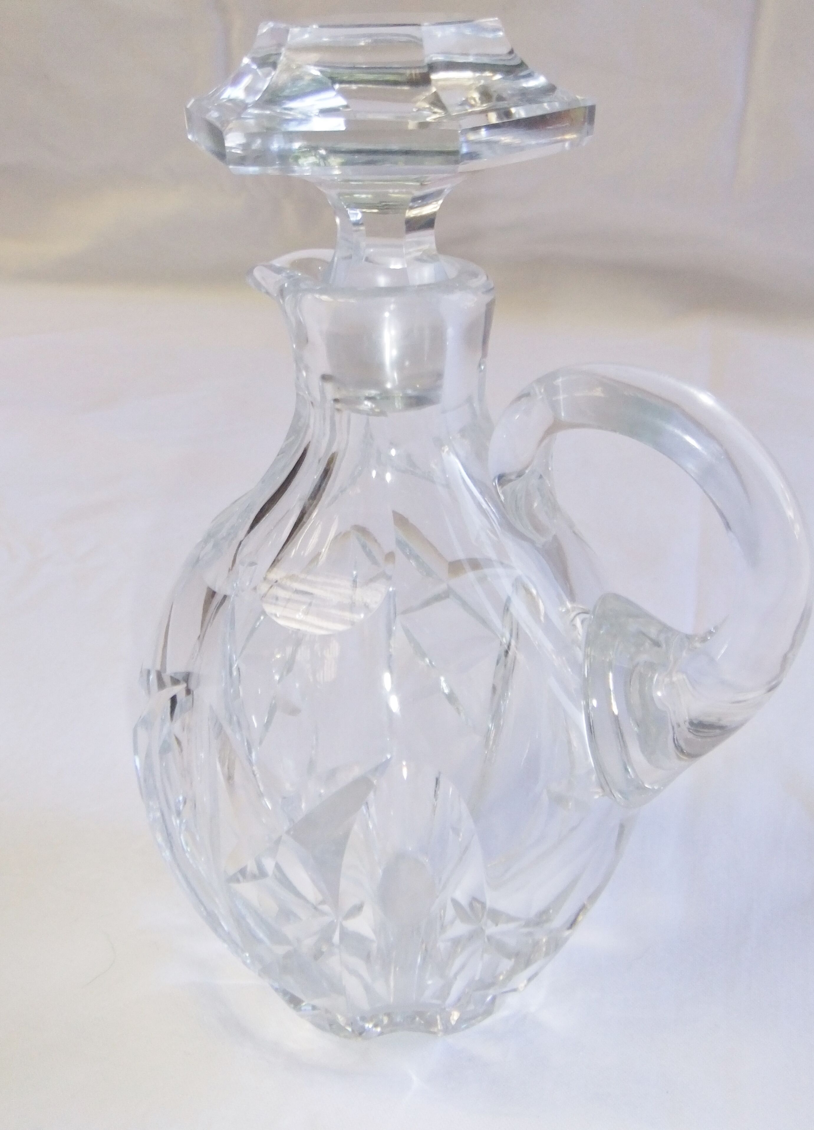 Bohemian crystal liqueur service Baccarat st Louis carafe carafon glass decanter