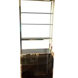 Brass and smoked glass shelf 1970s