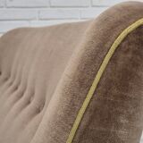 1960s, Danish 2 seater sofa, original condition, furniture velour, beech wood legs.