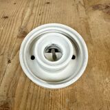 Vintage White Porcelain Wall Light, 1970s