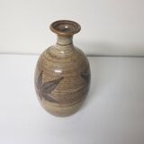 Glazed ceramic vase - Signed pictogram (Signature to be identified)
