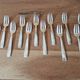Cailar Bayard Set of 12 silver-plated dessert forks Art Deco